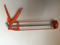 Pistola de Silicona Profesional para Calafateo, con Varilla Deslizante, para Materiales Más Gruesos, Color Naranja