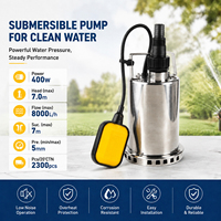 Pompa Air Listrik Submersible Otomatis Stainless Steel Inox 400w Portabel Tugas Berat untuk Air Bersih