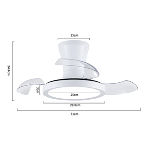 Lampe à ventilateur électrique de conception moderne de 20 pouces pour la maison Restaurant Chambre à coucher Lustre intégré 3 <span class=keywords><strong>Conversion</strong></span> de fréquence Muet Invisible - Product Image 6