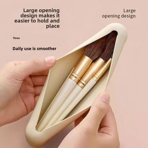 Simple Fashion Portable Travel <b>Makeup</b> Bag Open Magnet for Brow Pencil <b>Case</b> Eyeshadow <b>Brush</b> Dust Proof <b>Case</b> - Product Image 2