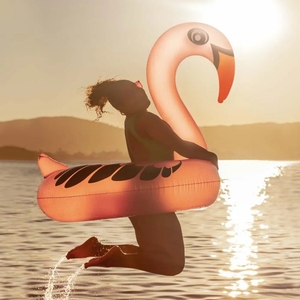 PVC Inflatable Hồng Ngọc Trai Thiên Nga nổi với mở 103*103*128 cm cho hồ bơi và bãi biển vui vẻ - Product Image 6