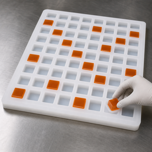Grand moule carré en silicone pour bonbons gélifiés, plateau de dépose commercial à cavités profondes en platine de qualité alimentaire, vente en gros OEM personnalisée - Product Image 6