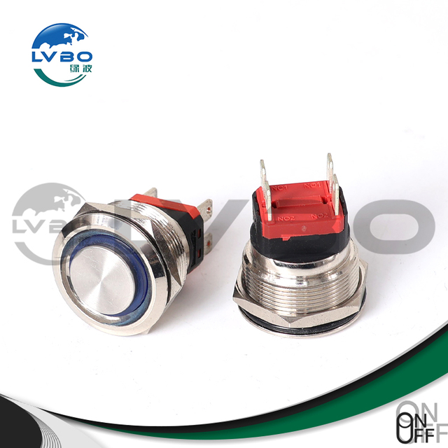 25mm Metal Push Button Switch, IP67 Waterproof, Momentary/self-locking Round Switch, 1 Normally Open, 1 Normally Closed
