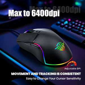 Meilleure <span class=keywords><strong>souris</strong></span> de jeu filaire optique pour ordinateur de bureau avec logo personnalisé OEM, ergonomique verticale rétroéclairée RVB pour joueur - Product Image 3