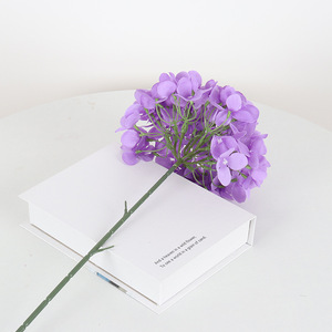 Flor Artificial de Hortensia, Flor de Seda Hecha a Mano, Decoración para Bodas, Accesorios para Fotografía en Exteriores, Decoración para el Hogar - Product Image 4