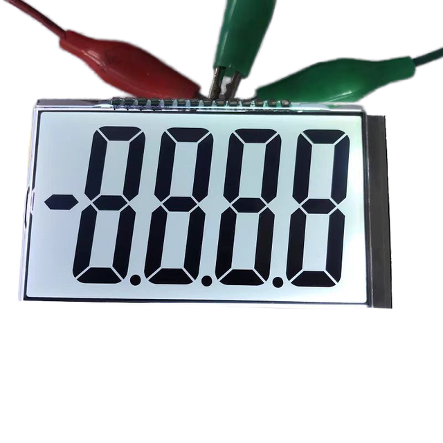 Customized TN6-digit 7-Segment LCD Display Black Background White Text Industrial Display Instrument Segment Code Customizable