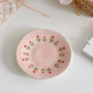 Tasse à café en céramique rose tulipe, moulée à la main, de haute qualité esthétique, pour la maison - Product Image 3