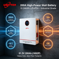 Batterie LiFePO4 divisée TH en stock UE 48V 51.2V 100AH 200AH 5-10kW pour système solaire mural connecté au réseau avec écran tactile complet pour la maison