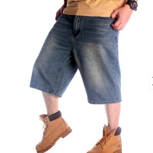 Suoolier  Logo personnalisé Jeans décontractés en coton Hip Hop pour hommes Pantalons amples de haute qualité Pantalons courts en denim de grande taille pour hommes - Product Image 4