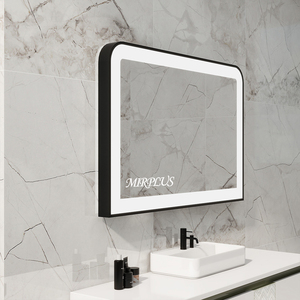 Đương Đại chiếu sáng phòng tắm gương cảm ứng cảm biến điều chỉnh nhiệt độ màu hợp kim nhôm khung treo tường đồ họa - Product Image 2
