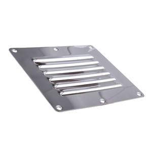 Grille d'aération en acier inoxydable, 127mm x 115mm, support mural rectangulaire pour échappement de bateau, conception industrielle durable - Product Image 1