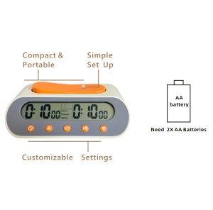 Reloj <span class=keywords><strong>de</strong></span> <span class=keywords><strong>Ajedrez</strong></span> Digital <span class=keywords><strong>de</strong></span> Plástico - Temporizador <span class=keywords><strong>de</strong></span> Juego Profesional Portátil para <span class=keywords><strong>Ajedrez</strong></span> Internacional con Modos Básico/Bonus/Delay - Product Image 6