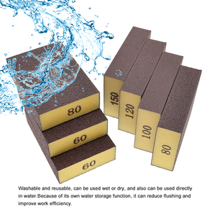 70*100Mm Ướt & Khô Bọt Cát Khối Vàng Hai Mặt Tay Mài Mòn Miếng Bọt Biển Sanding Khối Cho Gỗ Kim Loại Đá Của Nhãn Hiệu Buffing - Product Image 3