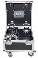 Boîte de rangement pour câbles robuste, boîte utilitaire, peut contenir un palan à chaîne de 1/2 pouce, boîte de rangement pour équipement électronique en aluminium avec 4 roulettes de 4 pouces