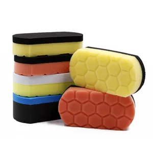 Honeycomb Waxing Sponge Hex Polishing Sponge Block Applicator Pads Hex Applicator Foam Pad