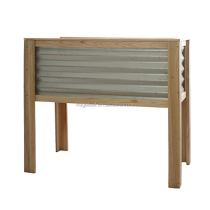 Potager <span class=keywords><strong>surélevé</strong></span> en métal galvanisé et <span class=keywords><strong>bois</strong></span> <span class=keywords><strong>pour</strong></span> l'extérieur, <span class=keywords><strong>pour</strong></span> la culture de fleurs, d'herbes et de légumes à domicile - Product Image 1
