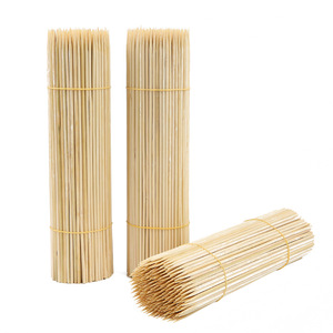 Bâtons pour griller des brochettes de bambou pour barbecue fruits saucisse chocolat fontaine naturel Kebob brochette bâton - Product Image 1