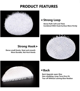 <strong>Black</strong> White 10 15 20 25 mm Strong Sticky Back Self Adhesive <strong>Hook</strong> <strong>and</strong> <strong>Loop</strong> Dots <strong>Tape</strong> - Product Image 4