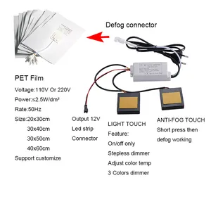 Hangzhou Factory Defogging Spiegel Lichter & Defog Sensor Touch LED Lichts piegel Touch Sensor Schalter