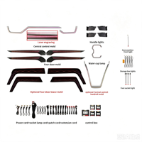 Kit d'éclairage ambiant gravé au laser avec contrôle par application Glefon 64 couleurs pour Toyota RAV4 Wildlander 2020-2024, lampe d'ambiance intérieure