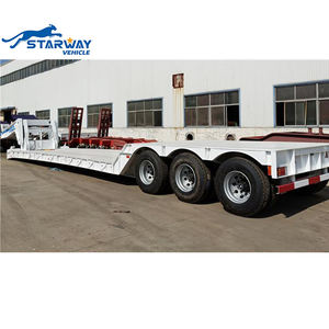 6/<span class=keywords><strong>8</strong></span> essieux robuste chargeur surbaissé Semi remorque 60/80/100 <span class=keywords><strong>tonnes</strong></span> capacité pelle Transport étape chute pont Lowbed camion remorques - Product Image 5
