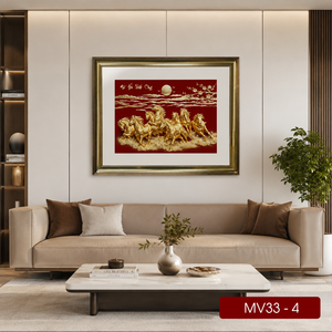 Luxury Hotel Lobby Gold Leaf Wall Art Handmade Decorative <b>Painting</b> OEM ODM Vietnam Manufacturer MV33-4 - Product Image 3