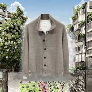 Suéter de Invierno Personalizado, Delgado, Holgado, Informal, de Color Sólido, Manga Larga, de Poliéster, Antibolitas, Transpirable, de Punto, para <span class=keywords><strong>Hombre</strong></span> - Product Image 3