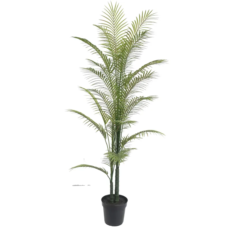 Faux bonsaï plante verte, livraison gratuite à la chine, plante artificielle pour jardin, feuilles en plastique, décoration intérieure et extérieure, palmier