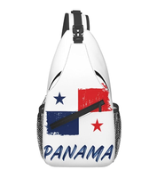 Sac bandoulière personnalisé de haute qualité avec drapeau du Panama, logo personnalisé, sac de poitrine, sac à dos bandoulière, sac de voyage