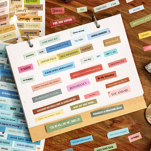 ヴィンテージ文字ステッカーパック ブックマークステッカー クリエイティブ手帳 DIY素材 デコレーションステッカー 3枚セット - Product Image 4