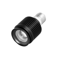 Bombilla LED con zoom E27 de 5W, carcasa de aluminio, CRI 97, lámpara antideslumbrante, instalación sencilla para comedor, negro/plateado
