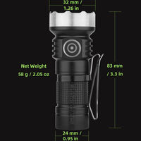 Lampe torche tactique STARYNITE haute puissance 1000LM RGB, lumière noire UV 365nm, torche LED rechargeable pour la détection de fuites et le durcissement