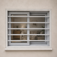 Moustiquaire de sécurité UPVC gris de 12 cm de large avec double vitrage trempé pour l'Afrique – Vente en gros