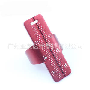 Règle dentaire pour la mesure des canaux radiculaires en acier inoxydable coloré et en alliage d'aluminium avec étui - Product Image 2