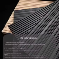 Panneaux muraux en bois striés modernes imperméables, décoration intérieure 3D de luxe, puzzle en bois massif, accent incurvé