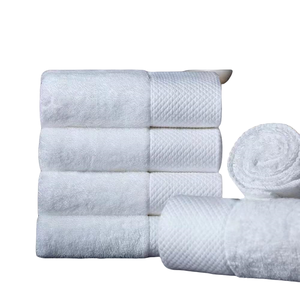 Customized Embroidered Logo White Knitted Disposable <b>Towels</b> <b>Sets</b> for Spa 100% Cotton Terry Luxury <b>Bath</b> <b>Towel</b> Hotel <b>Towels</b> - Product Image 1
