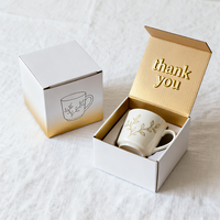 Boîte-cadeau de luxe pour tasse à thé et soucoupe, emballage en carton, service à thé, présentation, conception personnalisée, boîte d'expédition pour café