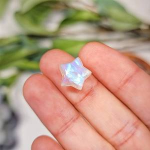Piedra lunar Mini Star Carving Gemstone para Crown Chakra Healing and Intuition - Product Image 4