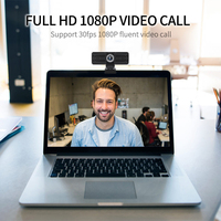 Kamera Web Full HD 1080p dengan mikrofon, kamera Web komputer Streaming untuk PC Usb