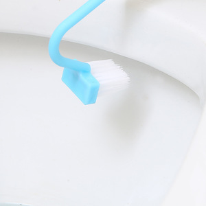 Toilet Brush Long Handle V Shaped Plastic Nylon Bristles For Cleaning Toilet Bowl - Product Image 3