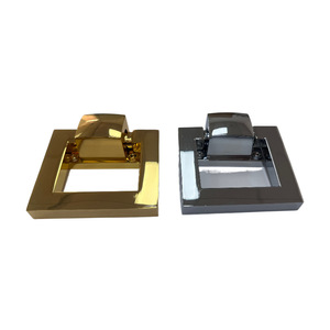 Zinc Alloy Rectangle <b>Drawer</b> Handles <b>Gold</b> Chrome Contemporary Design Durable Furniture Hardware - Product Image 1
