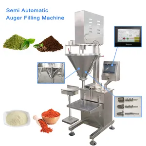Semi Automatic Auger Screw White Pepper Powder Dosing Filling Packing Machine for Sachets Bottles