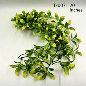 Guirnalda de <span class=keywords><strong>Hojas</strong></span> Artificiales <span class=keywords><strong>Amarillas</strong></span> Ecológicas y Duraderas para Colgar en la Pared, Follaje Realista para Decoración de Terrarios de Reptiles - Product Image 6