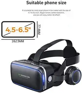 2022 Neues Produkt Ar Brille Virtual Reality Shine con Video Brille Headset 3d Vr Brille Case Box Für Google Cardboard Smart