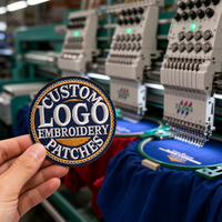 Patch brodé 2D thermocollant personnalisé avec logo, nouveau design, en tissu et résine, pour vêtements et chapeaux - Vente en gros