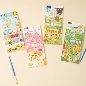 Carnet de coloriage à l'aquarelle pour enfants de 3 à 6 ans avec personnages d'anime, jouets de dessin pour enfants - Product Image 1