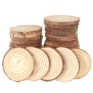 Chispas de madera redondas, anillos de árbol naturales de 8 cm, suministros artesanales hechos a mano para decoraciones navideñas y proyectos de bricolaje - Product Image 2