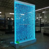 Usine En Gros Glow Lumière Décoration LED Acrylique Danse Fontaine Bulle D'eau Mur Cascade Panneau Chambre Diviseur Écran