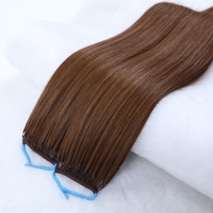 Extensions de cheveux à clipser <span class=keywords><strong>sans</strong></span> fil, double plume, Remy, cheveux vietnamiens, lisses, bruns, pour postiche - Product Image 4