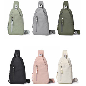 Wholesale Nylon Solid Color Crossbody Chest <b>Bag</b> Fashion Casual Shoulder <b>Bags</b> for Women <b>Men</b> Outdoor Travel <b>Sports</b> <b>Bag</b> - Product Image 1